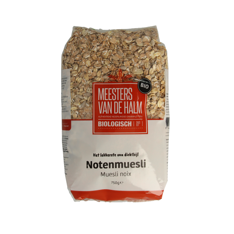 De Halm Muesli noten bio 750 Gram