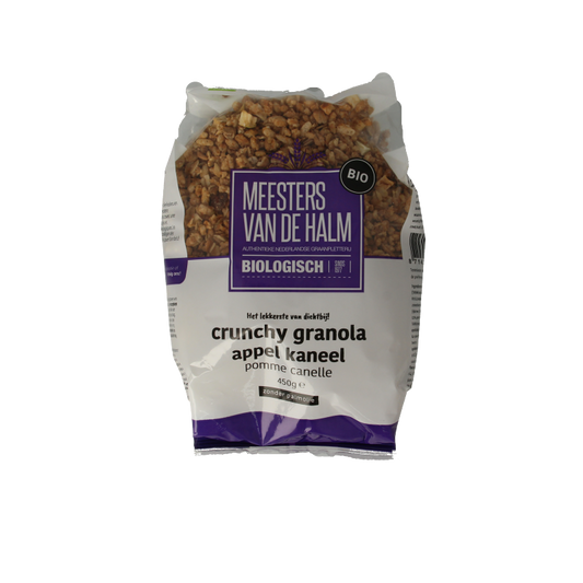 De Halm Crunchy appel/kaneel bio 450 Gram