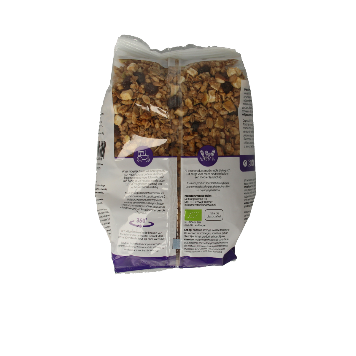 De Halm Crunchy granola appel/kaneel bio 450.00 Gram