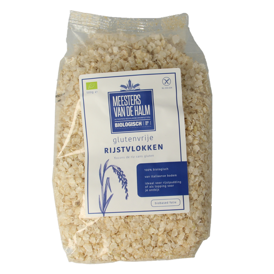 De Halm Rijstvlokken bio 500 Gram