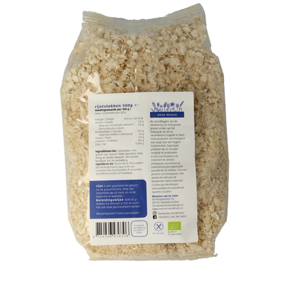 De Halm Rijstvlokken bio 500.00 Gram