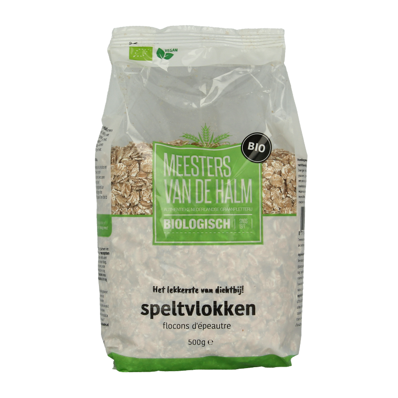 De Halm Speltvlokken bio 500 Gram