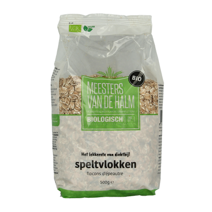 De Halm Speltvlokken bio 500.00 Gram