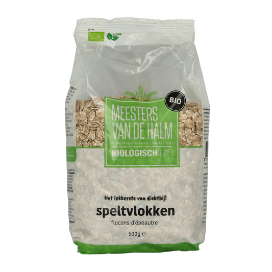 De Halm Speltvlokken bio 500 Gram