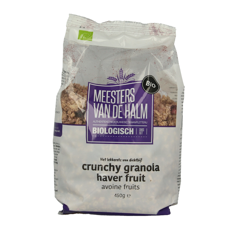 De Halm Haver crunchy fruit bio 450 Gram