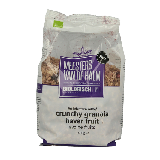 De Halm Haver crunchy fruit bio 450 Gram