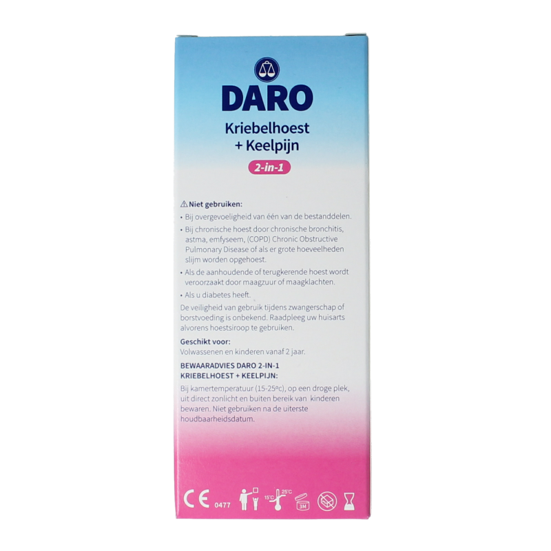 Daro 2 in 1 Kriebelhoest en keelpijn 150 Milliliter
