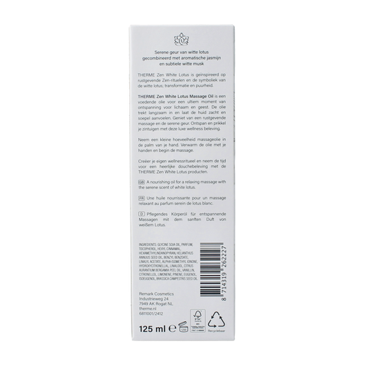 Therme Zen white lotus massage oil 125.00 Milliliter