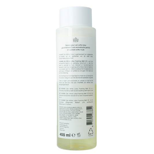 Therme Zen white lotus foaming bath oil 400 Milliliter