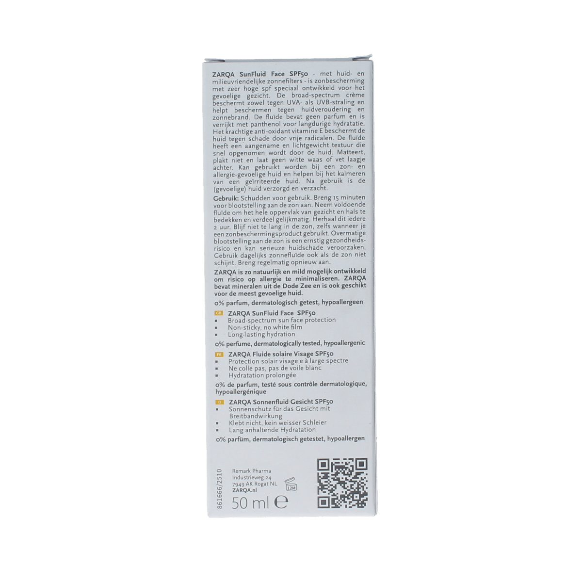 Zarqa Sunfluid SPF50 sensitive 50.00 Milliliter