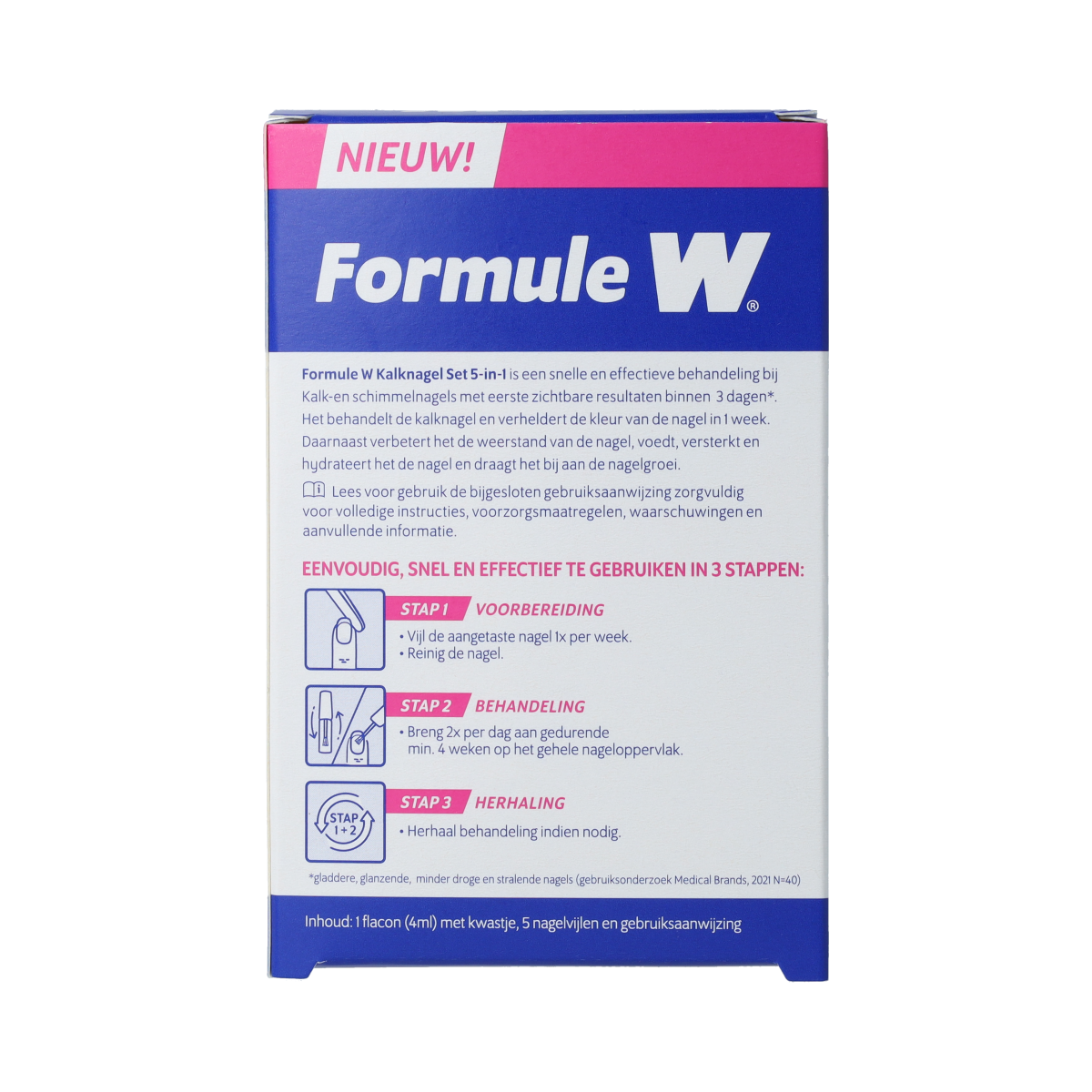 Formule W Kalknagel set 5-in-1 1.00 Set