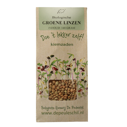 Peuleschil Groene linzen bio 140 Gram