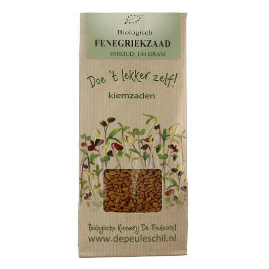 Peuleschil Fenegriek kiemzaad bio 130 Gram