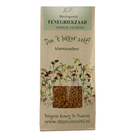 Peuleschil Fenegriek kiemzaad bio 130.00 Gram
