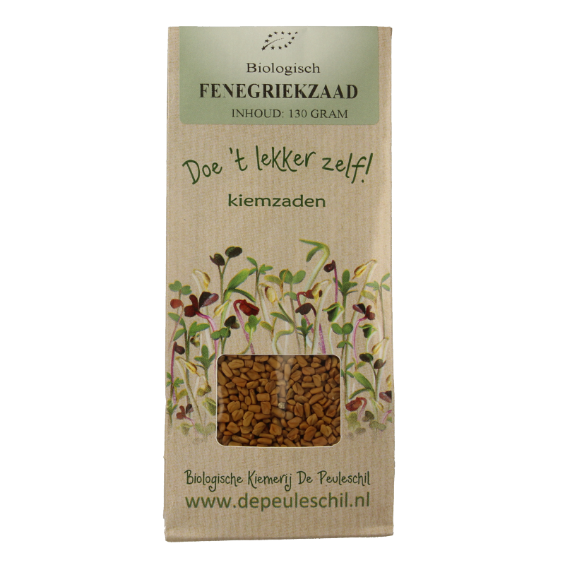 Peuleschil Fenegriek kiemzaad bio 130 Gram