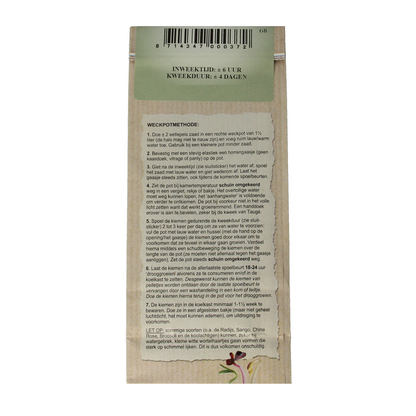 Peuleschil Radijszaad bio 130.00 Gram