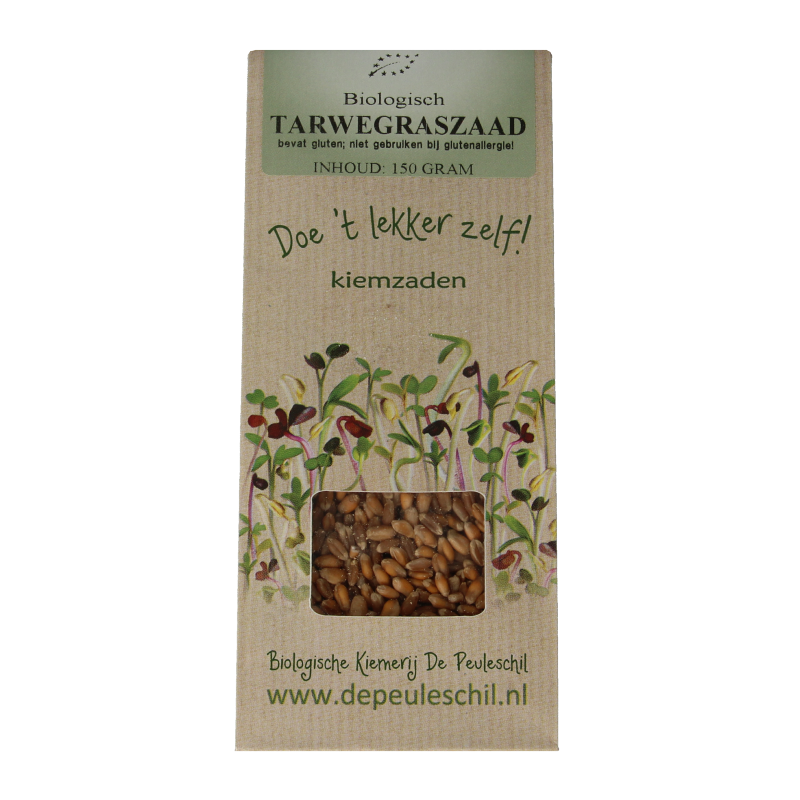 Peuleschil Tarwegras zaad bio 150 Gram