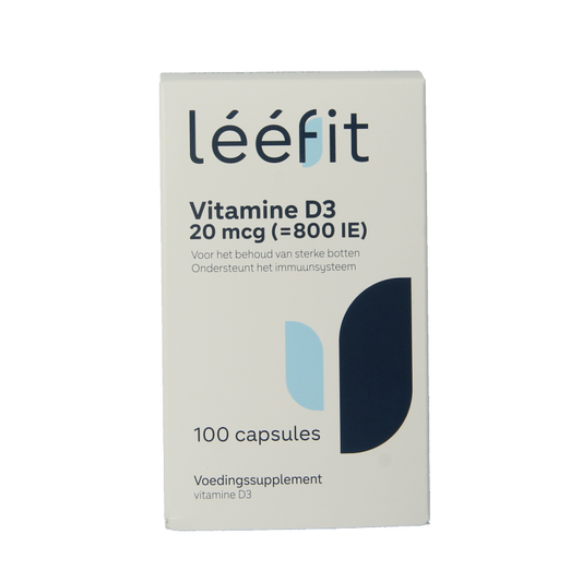 Leefit Vitamine D3 20mcg 100 Softgels