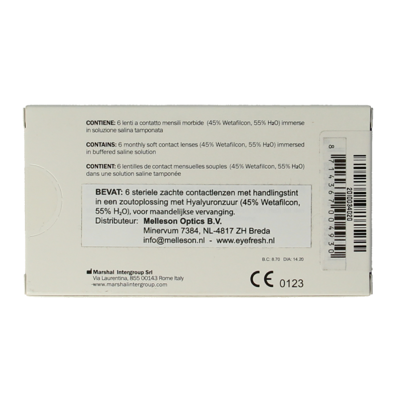 Eyefresh Maandlenzen -6.00  6 Stuks