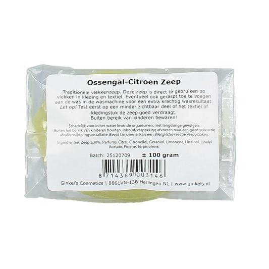 Ginkel's Ossengal citroen zeep 100 Gram