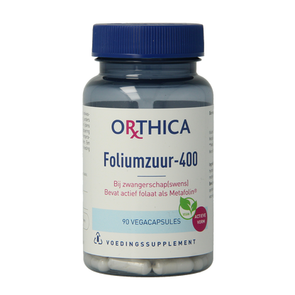 Orthica Foliumzuur 400 90.00 Vegetarische capsules
