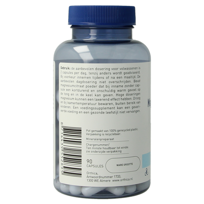 Orthica Magnesium citraat 125 90.00 Capsules