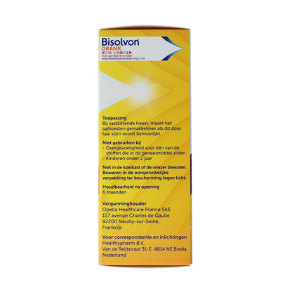 Bisolvon Drank kind aardbei 100.00 Milliliter