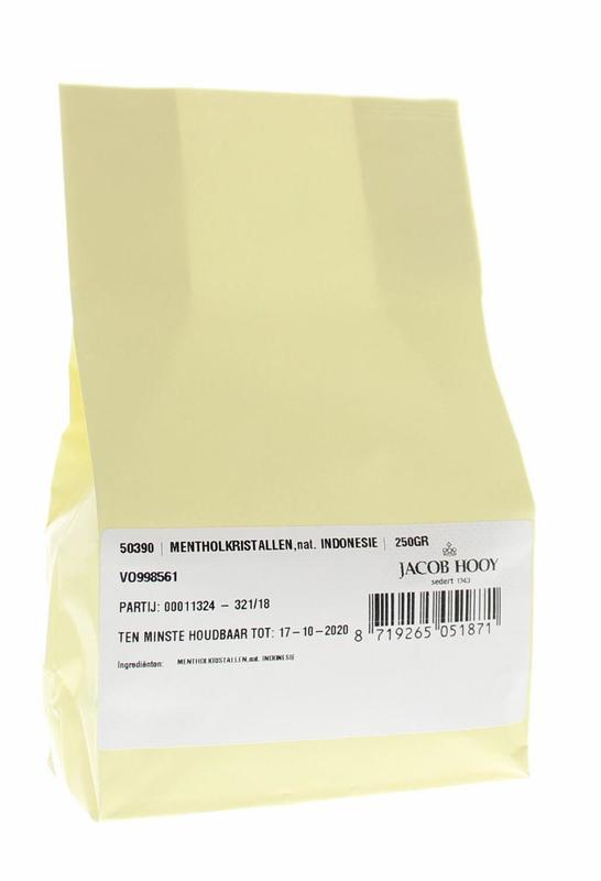 Jacob Hooy Mentholkristallen natuurlijk 250 Gram
