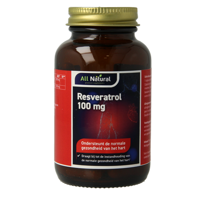 All Natural Resveratrol 100mg 60.00 Capsules