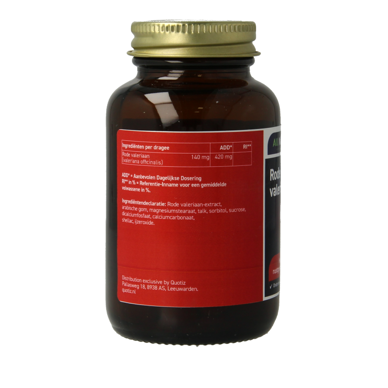 All Natural Rode valeriaan  100 Dragees