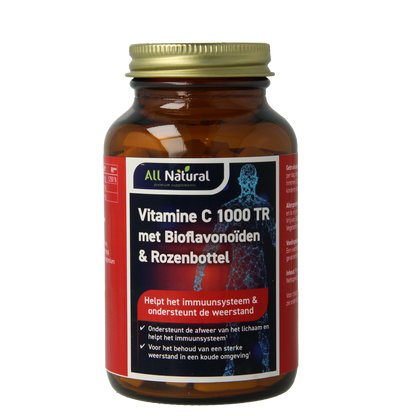 All Natural Vitamine C 1000 met bioflavonoiden & rozenbottel 100.00 Tabletten