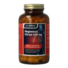 All Natural Magnesium citraat 400mg 120.00 Tabletten
