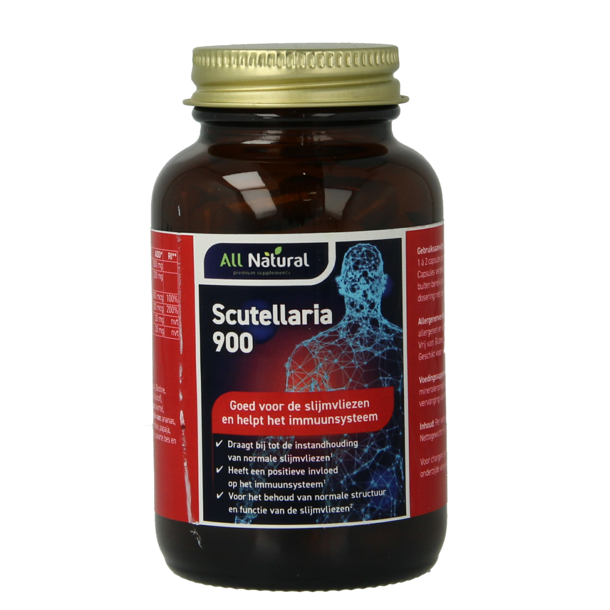 All Natural Scutellaria 60.00 Capsules