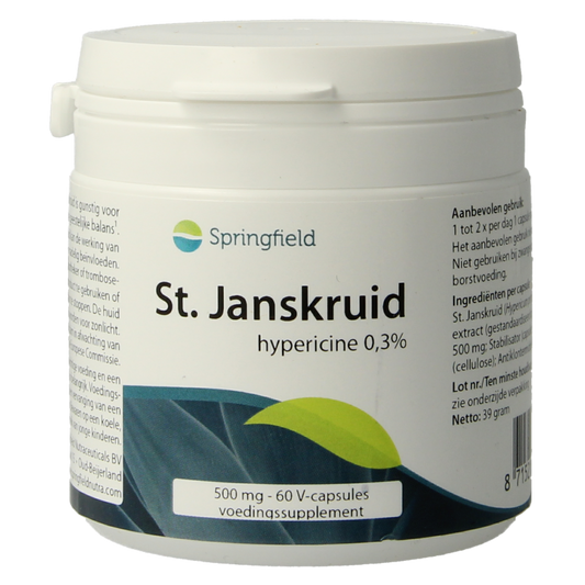 Springfield St. Janskruid 500mg 0.3% hypericine 60 Vegetarische capsules