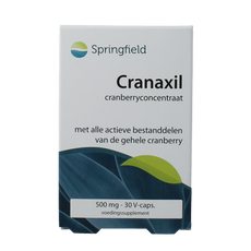 Springfield Cranaxil cranberry 500mg 30.00 Vegetarische capsules