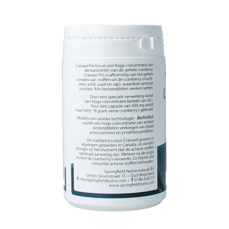 Springfield Cranaxil pro cranberry concentrate 500mg 180 Capsules