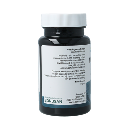 Springfield MenaQ7 Forte vitamine K2 180 mcg 60.00 Vegetarische capsules