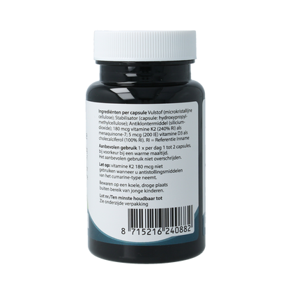Springfield MenaQ7 Forte vitamine K2 180 mcg 60.00 Vegetarische capsules