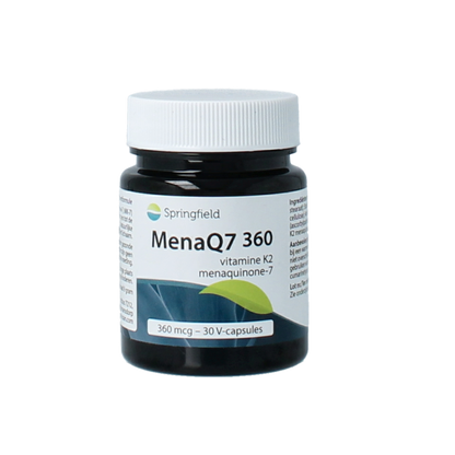 Springfield MenaQ7-360 vitamine K2 360 mcg 30.00 Vegetarische capsules