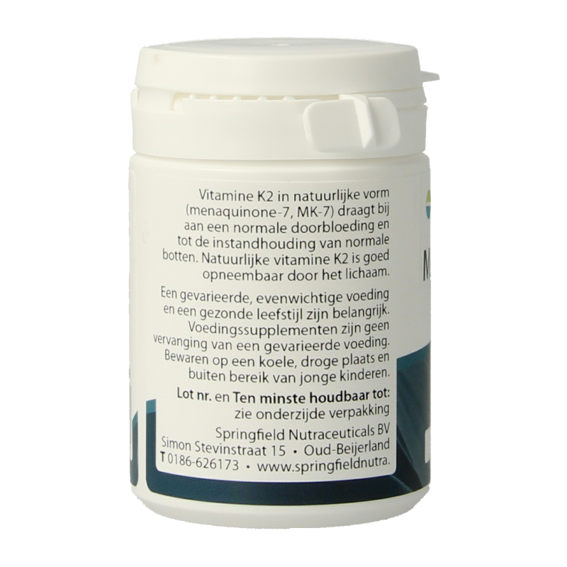 Springfield MenaQ7-360 vitamine K2 360 mcg 30 Vegetarische capsules