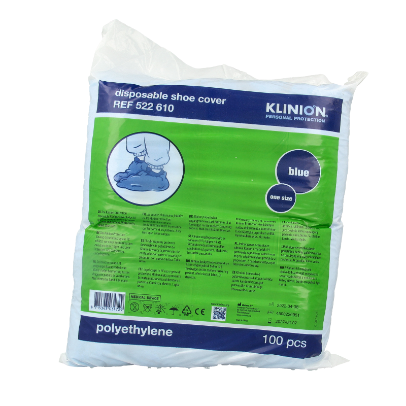 Medeco Schoenovertrek PE blauw protect 100 Stuks