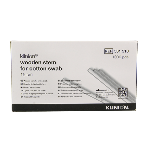 Medispo Wattendrager hout naakt 15cm 1000 Stuks