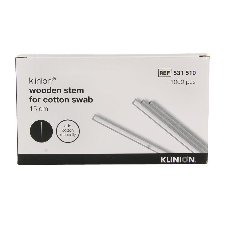 Medispo Wattendrager hout naakt 15cm 1000 Stuks