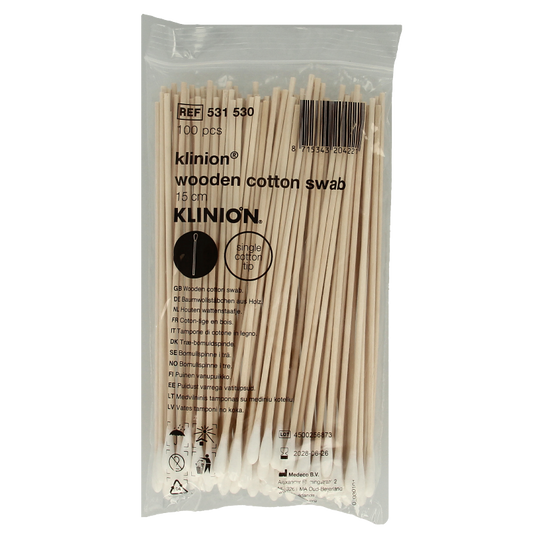 Medeco Wattenstaafjes 15cm kleine wattenprop 100 Stuks