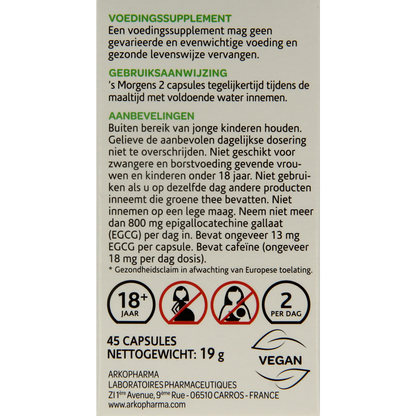 Arkocaps Groene thee bio 45.00 Capsules
