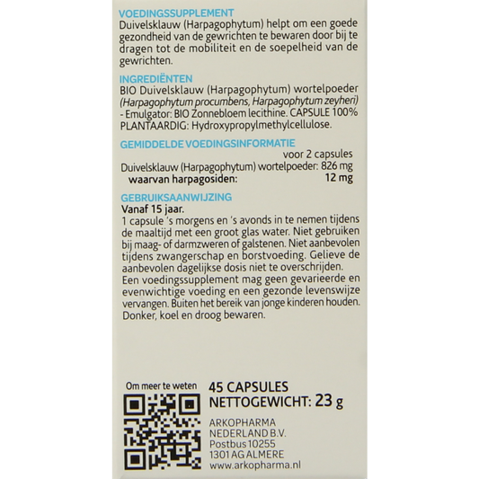 Arkocaps Duivelsklauw bio 45.00 Capsules