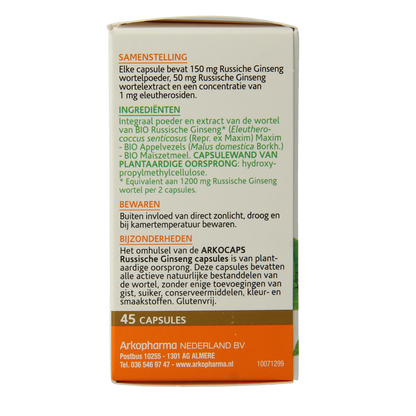 Arkocaps Russische ginseng bio 45.00 Capsules