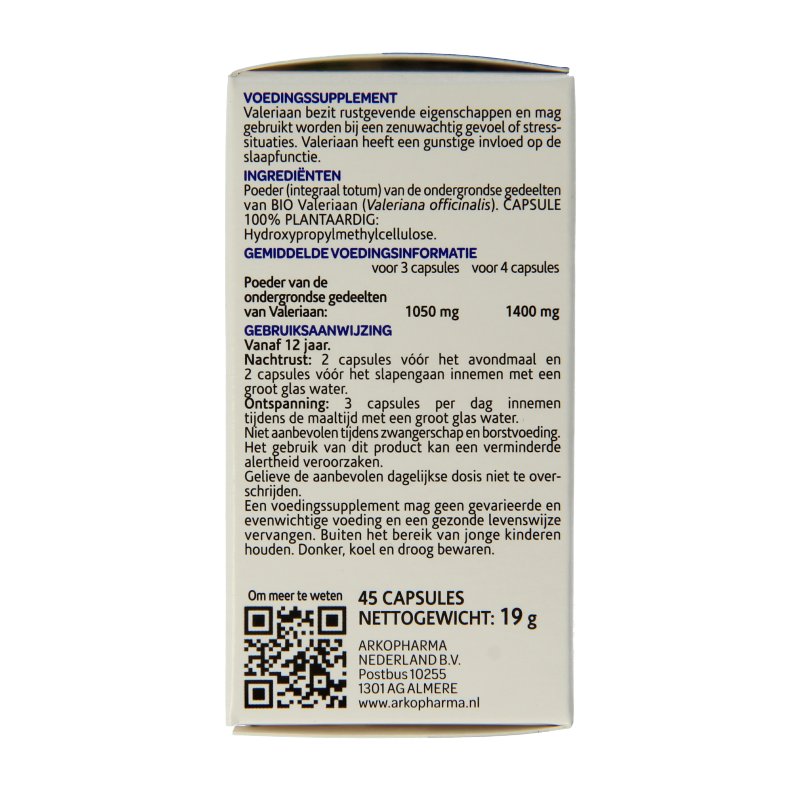 Arkocaps Valeriaan bio 45 Capsules