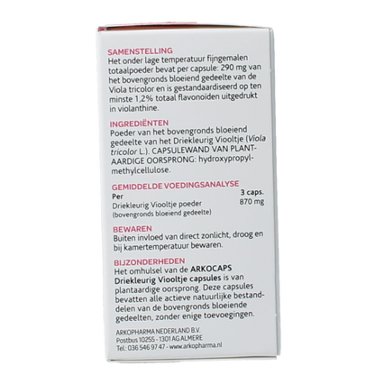 Arkocaps Driekleurig viooltje 45.00 Capsules
