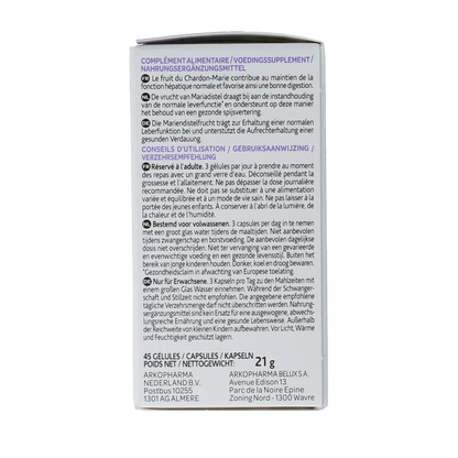 Arkocaps Mariadistel bio 45.00 Capsules